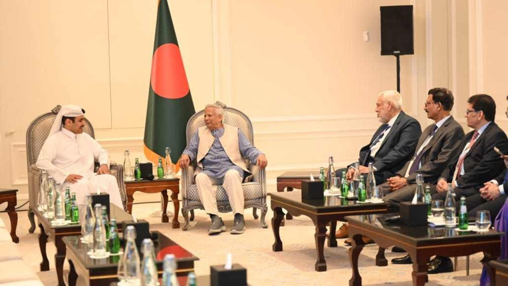 ড. ইউনূসের সঙ্গে কাতারের জ্বালানি বিষয়ক প্রতিমন্ত্রীর সাক্ষাৎ