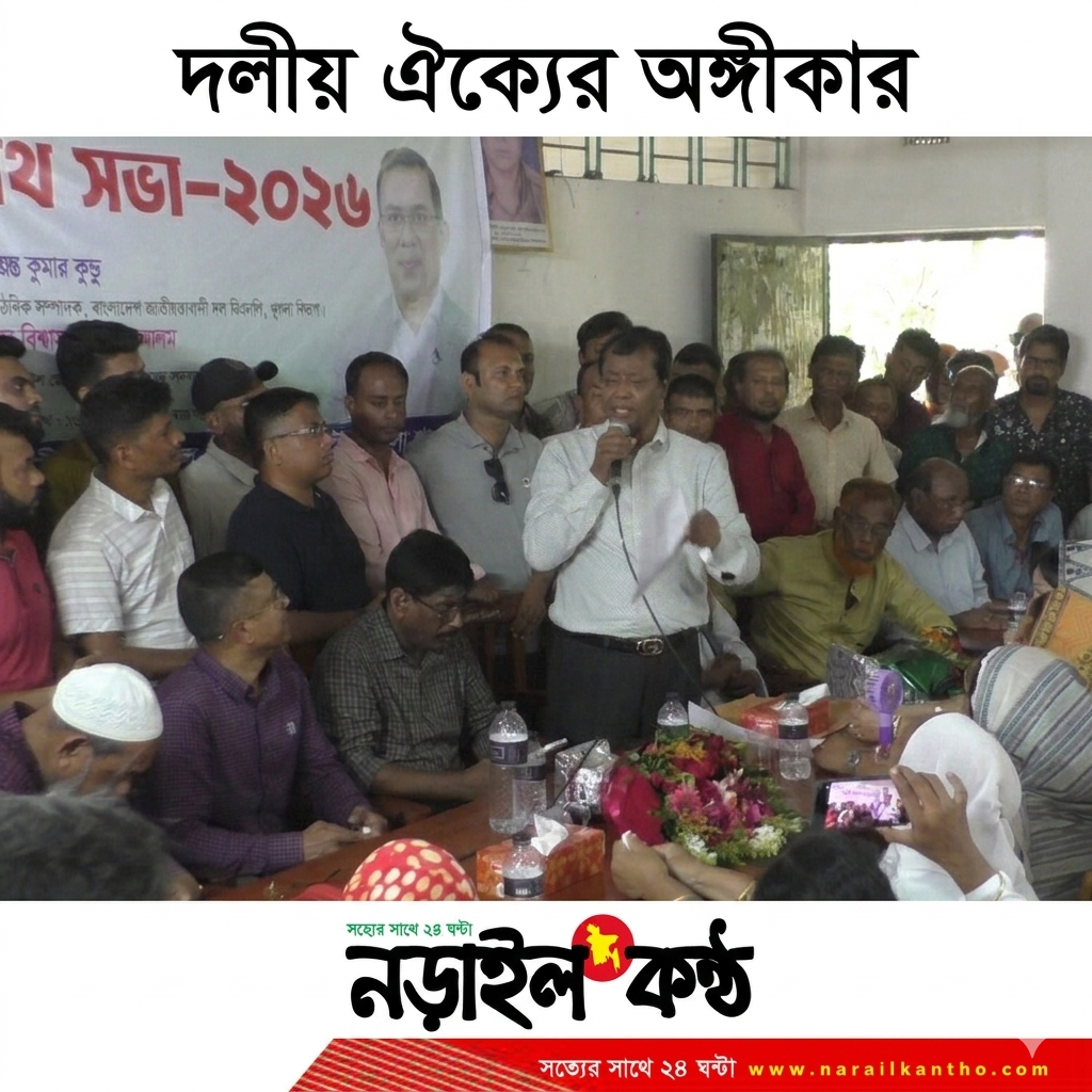 দলীয় কার্যক্রম জোরদারে নড়াইল জেলা বিএনপির যৌথ সভা