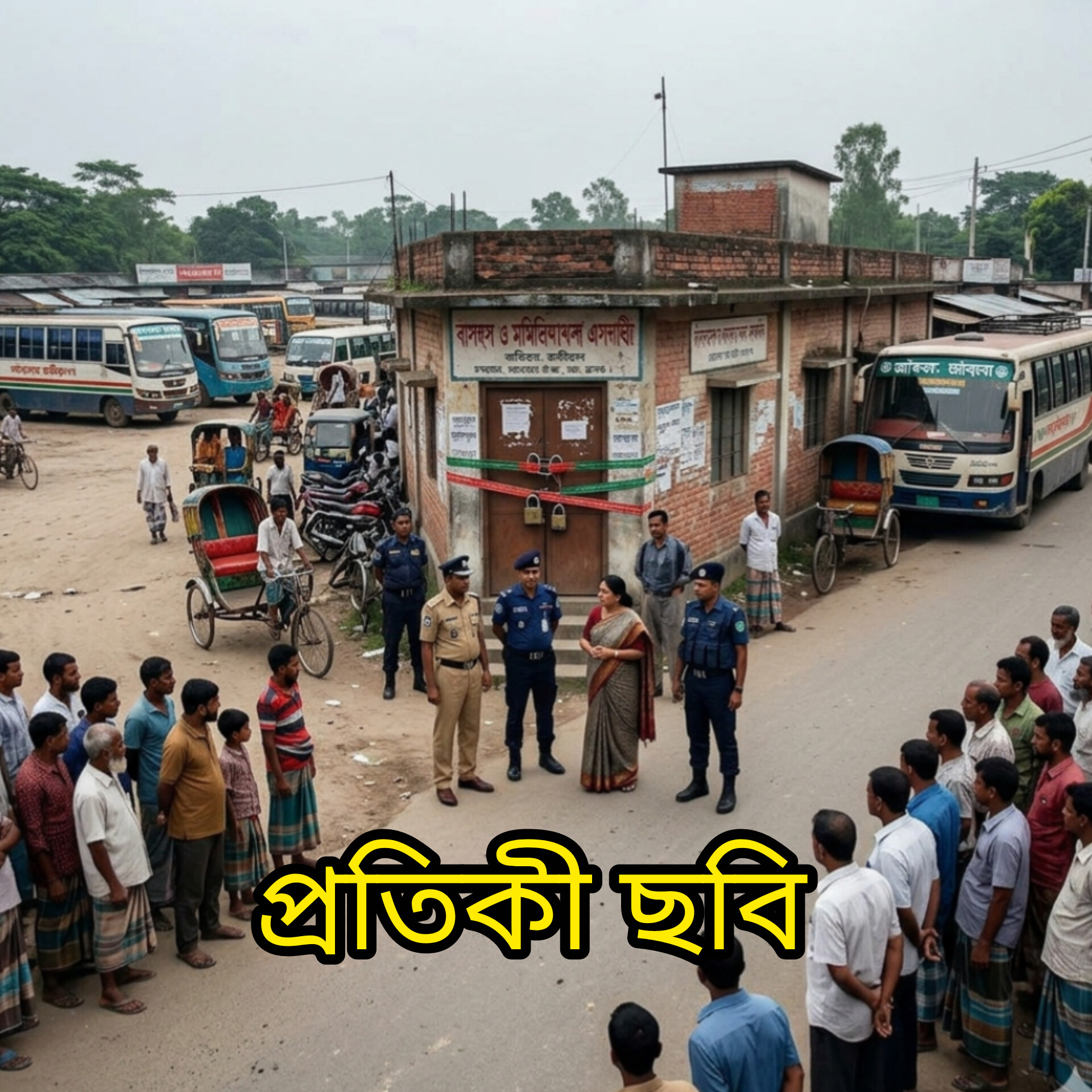 নড়াইল বাস মালিক সমিতি নিয়ে দ্বন্দ্ব, কার্যালয় হেফাজতে নিল প্রশাসন