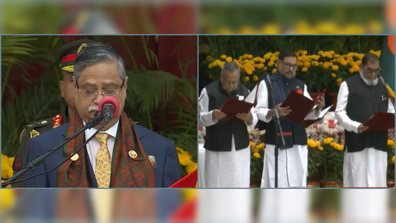 শপথ নিচ্ছেন নতুন মন্ত্রিসভার সদস্যরা