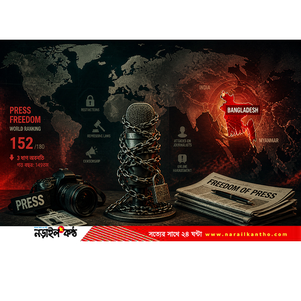 গণমাধ্যম স্বাধীনতা সূচকে বাংলাদেশের আরও অবনতি, অবস্থান এখন ১৫২তম