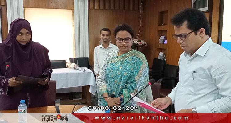 মাইজপাড়া ইউনিয়নের নবনির্বাচিত চেয়ারম্যানের শপথগ্রহণ