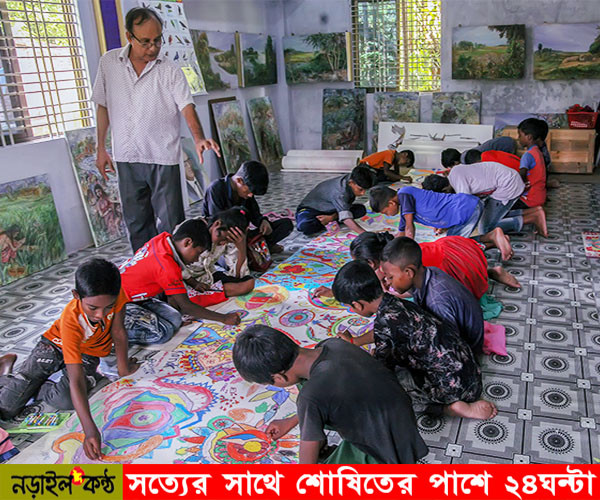 শিশু-কিশোরদের আঁকা বিশ্বের দীর্ঘতম কাগজ চিত্র ও নক্শা