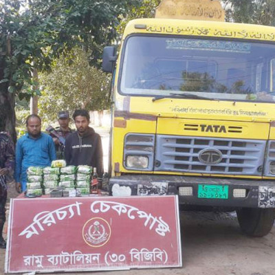 কক্সবাজারে লবণবোঝাই ট্রাকে মিলল ৯০ কোটি টাকার আইস