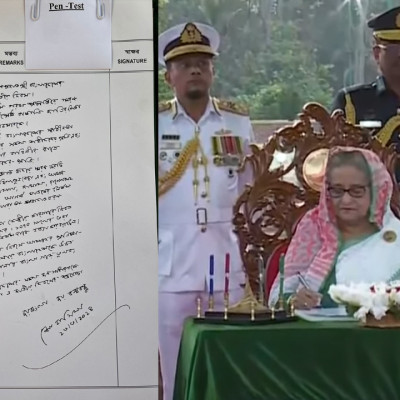 স্মৃতিসৌধের পরিদর্শন বইয়ে যা লিখলেন প্রধানমন্ত্রী