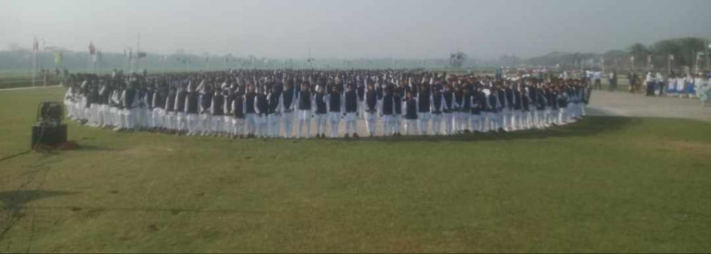 টুঙ্গিপাড়ায় ঐতিহাসিক ৭ই মার্চের ভাষন শোভাযাত্রা