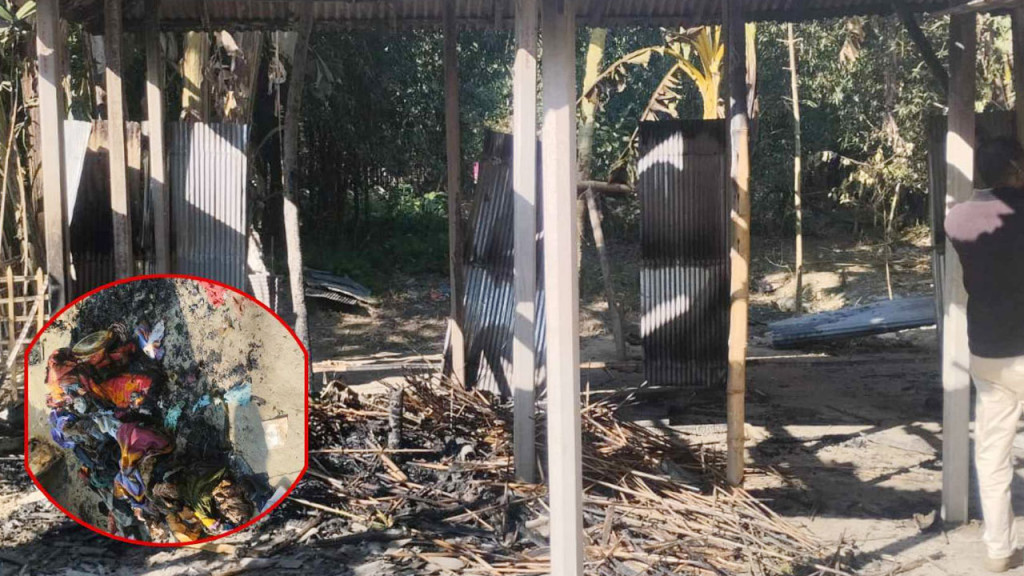 ঘরে আগুন লেগে ঘুমন্ত শিশুর মৃত্যু