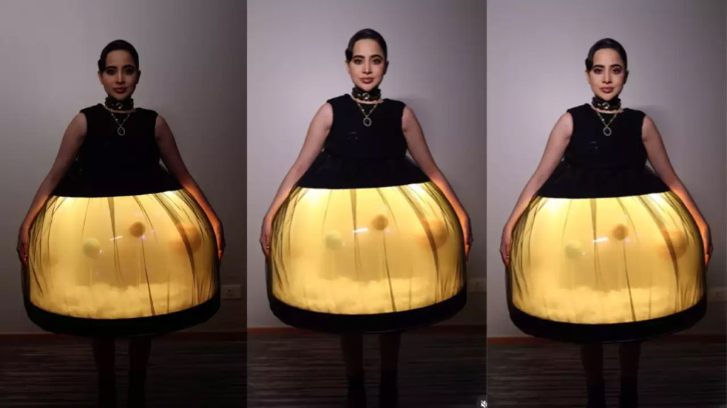 অদ্ভুত পোশাক গায়ে জড়িয়ে ফের আলোচনায় উরফি!